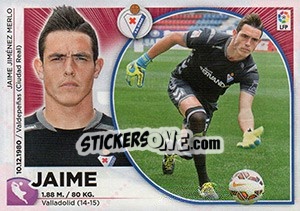 Sticker Jaime - Liga Spagnola 2014-2015 n. TR16 - Colecciones ESTE
