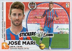 Sticker José Mari - Liga Spagnola 2014-2015 - Colecciones ESTE
