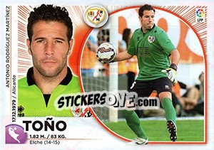 Sticker Toño - Liga Spagnola 2014-2015 - Colecciones ESTE