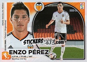 Sticker Enzo Perez - Liga Spagnola 2014-2015 n. TR37 - Colecciones ESTE