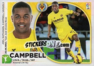 Sticker Joel Campbell - Liga Spagnola 2014-2015 - Colecciones ESTE