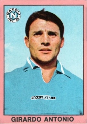 Sticker Antonio Girardo - Tutti I Calciatori 1967-1968 n. 349 - MIRA