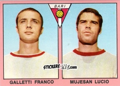 Cromo Franco Galletti / Lucio Mujesan - Tutti I Calciatori 1967-1968 n. 473 - MIRA