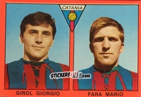 Cromo Giorgio Girol / Mario Fara - Tutti I Calciatori 1967-1968 n. 477 - MIRA