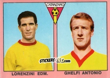 Cromo Edmondo Lorenzini / Antonio Ghelfi - Tutti I Calciatori 1967-1968 n. 488 - MIRA