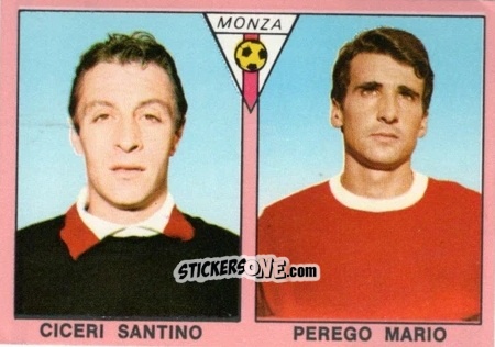 Cromo Santino Ciceri / Mario Perego - Tutti I Calciatori 1967-1968 n. 531 - MIRA