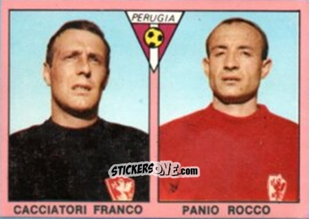 Cromo Franco Cacciatori / Rocco Panio - Tutti I Calciatori 1967-1968 n. 556 - MIRA