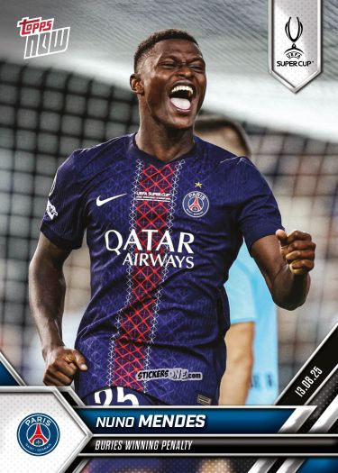 Figurina Nuno Mendes - Now Uefa Champions League 2025-2026 n. 2 - Topps