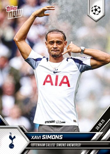 Cromo Xavi Simons - Now Uefa Champions League 2025-2026 n. 6 - Topps