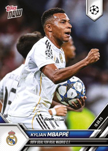 Figurina Kylian Mbappè - Now Uefa Champions League 2025-2026 n. 8 - Topps