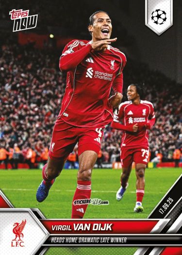 Sticker Virgil Van Dijk - Now Uefa Champions League 2025-2026 n. 15 - Topps