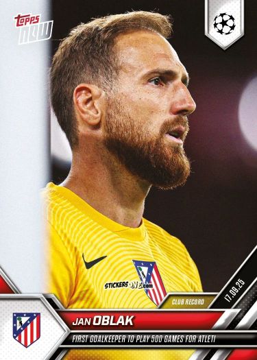 Cromo Jan Oblak - Now Uefa Champions League 2025-2026 n. 19 - Topps