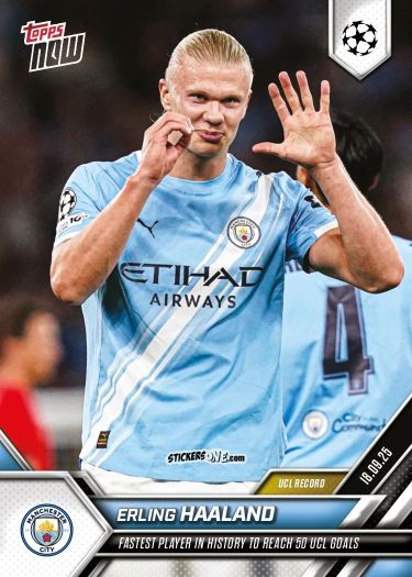 Cromo Erling Haaland - Now Uefa Champions League 2025-2026 n. 20 - Topps
