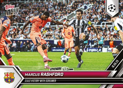Sticker Marcus Rashford - Now Uefa Champions League 2025-2026 n. 21 - Topps
