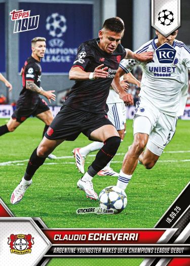 Cromo Claudio Echeverri - Now Uefa Champions League 2025-2026 n. 22 - Topps