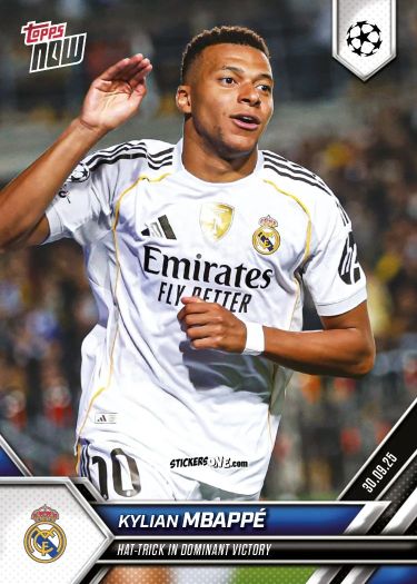 Figurina Kylian Mbappè - Now Uefa Champions League 2025-2026 n. 24 - Topps