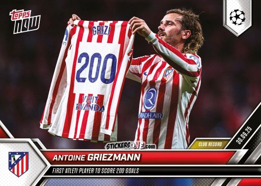 Cromo Antoine Griezmann - Now Uefa Champions League 2025-2026 n. 25 - Topps