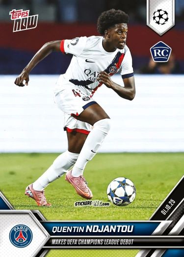 Sticker Quentin Ndjantou - Now Uefa Champions League 2025-2026 n. 28 - Topps