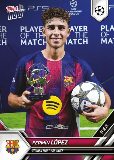 Sticker Fermin Lopez - Now Uefa Champions League 2025-2026 n. 32 - Topps