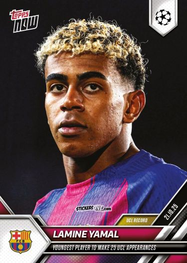 Figurina Lamine Yamal - Now Uefa Champions League 2025-2026 n. 33 - Topps