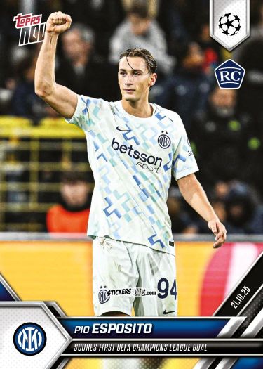 Figurina Pio Esposito - Now Uefa Champions League 2025-2026 n. 34 - Topps