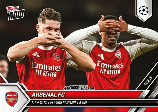 Cromo Esultanza Arsenal - Now Uefa Champions League 2025-2026 n. 36 - Topps