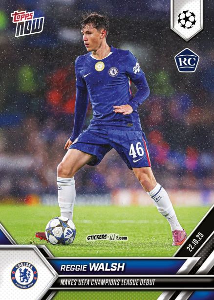 Cromo Reggie Walsh - Now Uefa Champions League 2025-2026 n. 40 - Topps