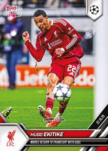Sticker Hugo Ekitike - Now Uefa Champions League 2025-2026 n. 41 - Topps