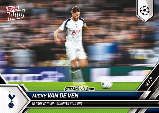 Figurina Micky Van De Ven - Now Uefa Champions League 2025-2026 n. 42 - Topps