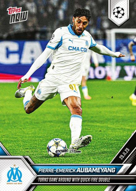 Cromo Pierre-Emerick Aubameyang - Now Uefa Champions League 2025-2026 n. 53 - Topps