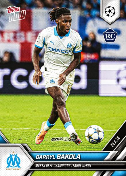 Figurina Darryl Bakola - Now Uefa Champions League 2025-2026 n. 55 - Topps