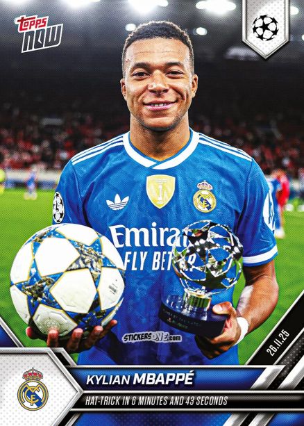 Figurina Kylian Mbappè - Now Uefa Champions League 2025-2026 n. 59 - Topps