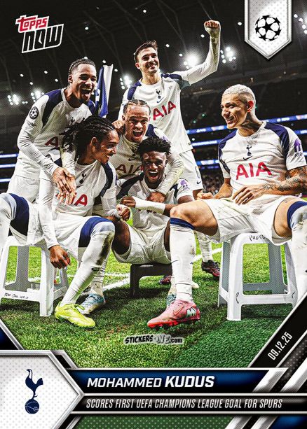 Cromo Mohammed Kudus - Now Uefa Champions League 2025-2026 n. 63 - Topps