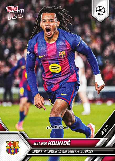 Figurina Jules Koundé - Now Uefa Champions League 2025-2026 n. 64 - Topps