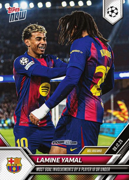 Cromo Lamine Yamal - Now Uefa Champions League 2025-2026 n. 65 - Topps