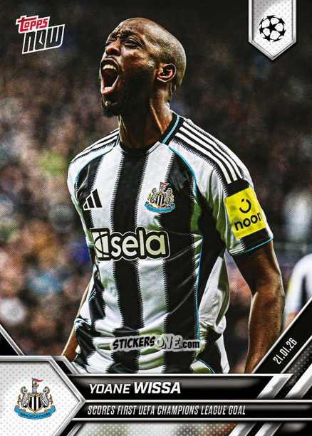 Figurina Yoane Wissa - Now Uefa Champions League 2025-2026 n. 77 - Topps