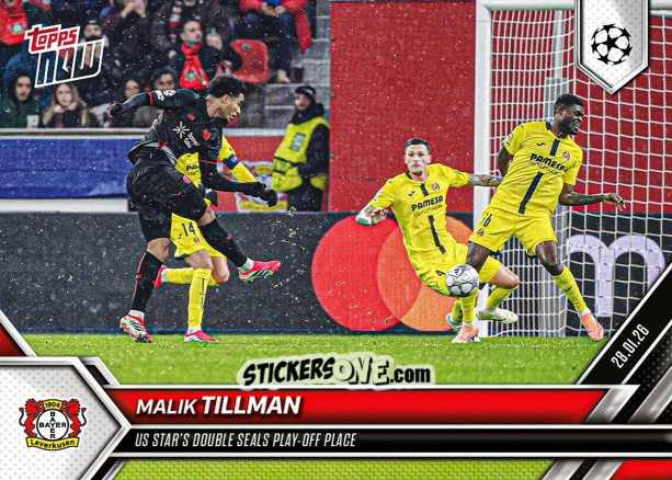 Figurina Malik Tillman - Now Uefa Champions League 2025-2026 n. 85 - Topps