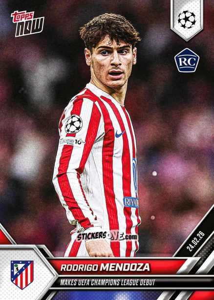 Cromo Rodrigo Mendoza - Now Uefa Champions League 2025-2026 n. 95 - Topps
