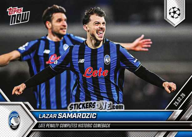 Figurina Lazar Samardzic - Now Uefa Champions League 2025-2026 n. 97 - Topps