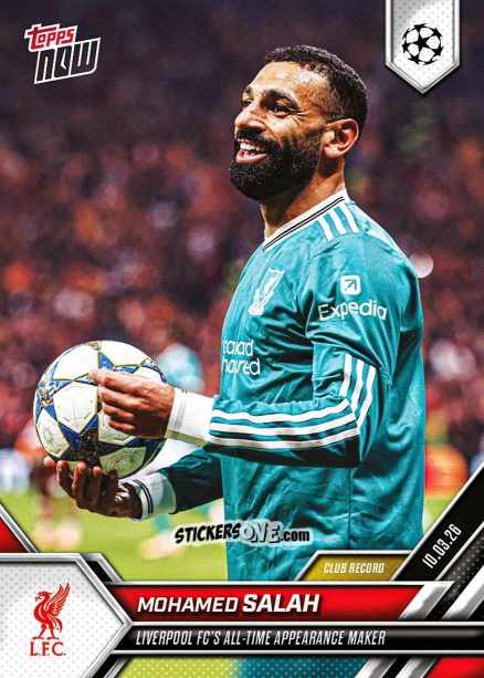 Sticker Mohamed Salah - Now Uefa Champions League 2025-2026 n. 100 - Topps