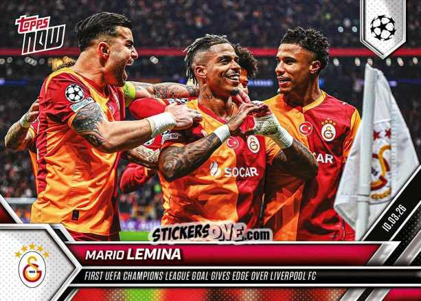 Sticker Mario Lemina - Now Uefa Champions League 2025-2026 n. 101 - Topps