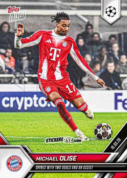 Cromo Michael Olise - Now Uefa Champions League 2025-2026 n. 102 - Topps