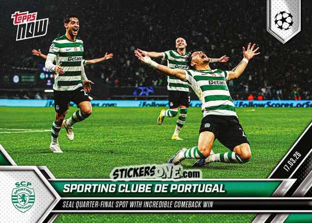 Cromo Esultanza Sporting - Now Uefa Champions League 2025-2026 n. 108 - Topps