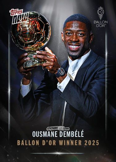 Sticker Ousmane Dembelè - Ballon D'Or 2025 n. 1 - Topps