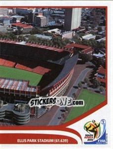 Sticker Johannesburg - Ellis Park Stadium - FIFA World Cup South Africa 2010 n. 11 - Panini