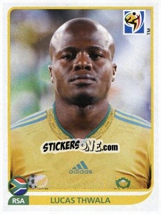 Figurina Lucas Thwala - FIFA World Cup South Africa 2010 - Panini