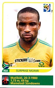 Cromo Surprise Moriri - FIFA World Cup South Africa 2010 - Panini