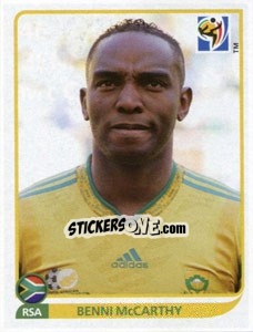 Sticker Benni McCarthy - FIFA World Cup South Africa 2010 - Panini