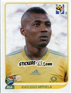 Cromo Katlego Mphela - FIFA World Cup South Africa 2010 - Panini