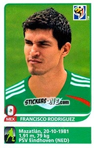 Sticker Francisco Rodriguez - FIFA World Cup South Africa 2010 - Panini